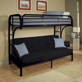 Eclipse Twin/Full Futon Bunk Bed 02091W-BK