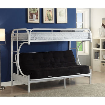 Eclipse Twin XL/Queen Futon Bunk Bed 02093WH