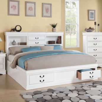 Louis Philippe III EK Bed W/Storage 24487EK