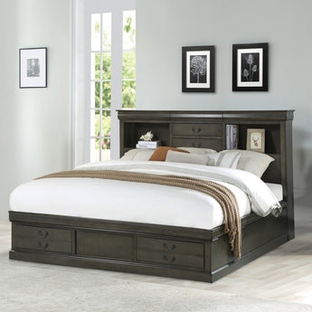 Louis Philippe III Queen Bed W/Storage 24930Q