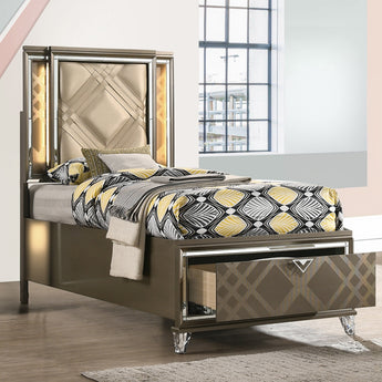Skylar Full Bed W/Led & Storage 25335F