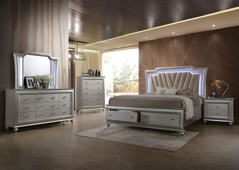 Kaitlyn Queen Bed W/Led & Storage 27230Q