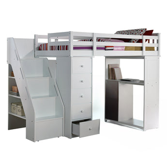 Freya Twin Loft Bed W/Storage 37145