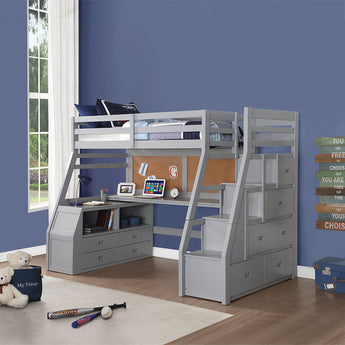 Jason II Twin Loft Bed W/Storage 37445