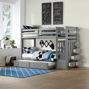 Allentown Twin/Twin Bunk Bed W/Trundle & Storage 37870