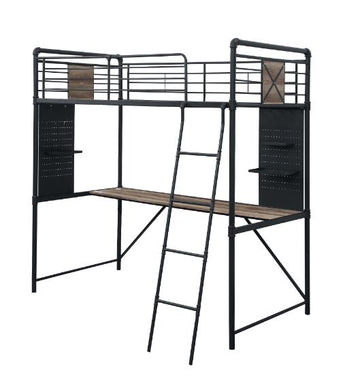 Cordelia Twin Loft Bed W/Desk 38310
