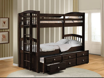Micah Twin/Twin Bunk Bed W/Trundle & Storage 40000