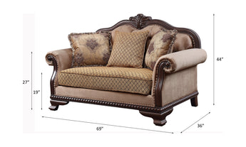 Chateau De Ville Loveseat W/3 Pillows(Same LV01589) 58266