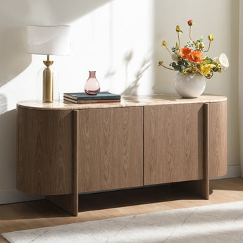 Markku Console Table w/Natural Marble AC05319
