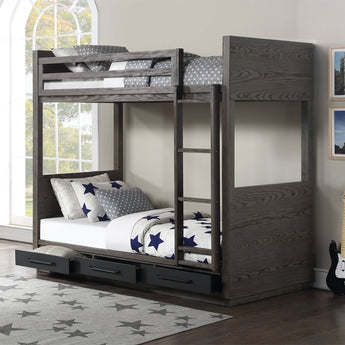 Estevon Twin/Twin Bunk Bed W/Storage BD00613