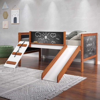 Aurea Twin Loft Bed W/Slide BD01409