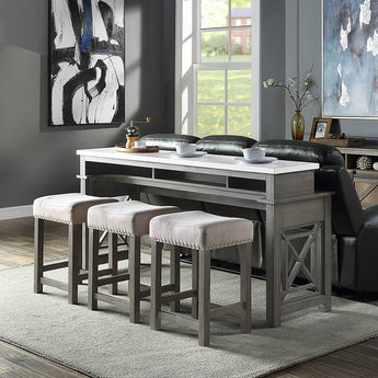 Wandella 4PC Pack Counter Height Table Set W/USB DN00088