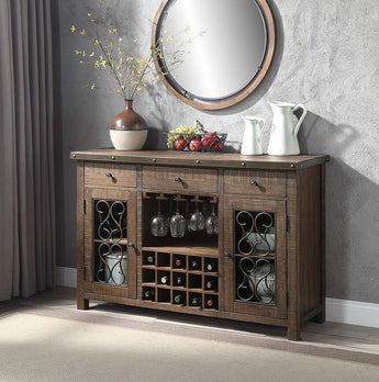 Raphaela Server W/Cup Holder & Wine Rack DN00983