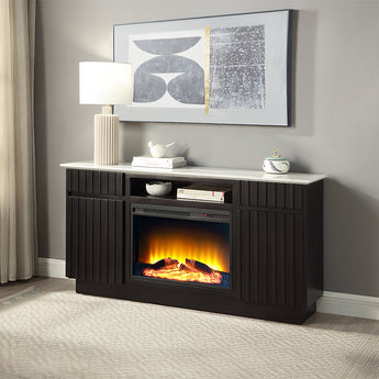 Jaramillo Server w/Natural Marble Top & Fireplace DN02718