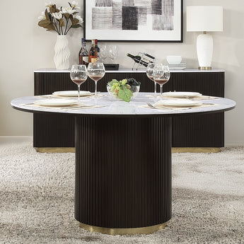 Clayten Round Dining Table w/Marble DN03950