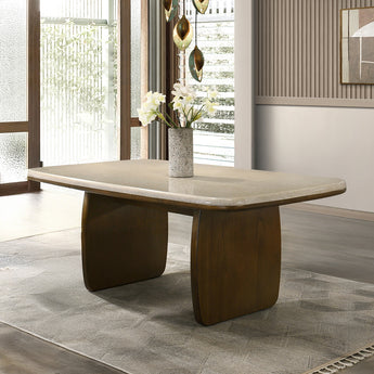 Kasha Dining Table w/Natural Marble Top DN04665