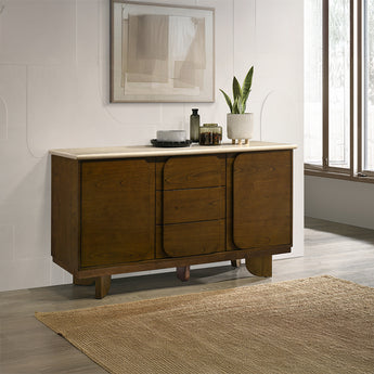 Kasha Server w/Natural Marble Top DN04668