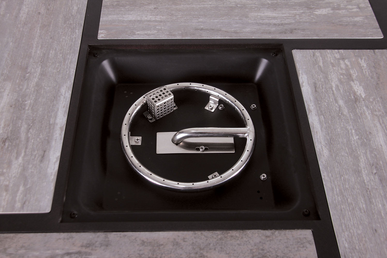 SEGOVIA - Fire Pit Table, Black/Gray - GM-2013