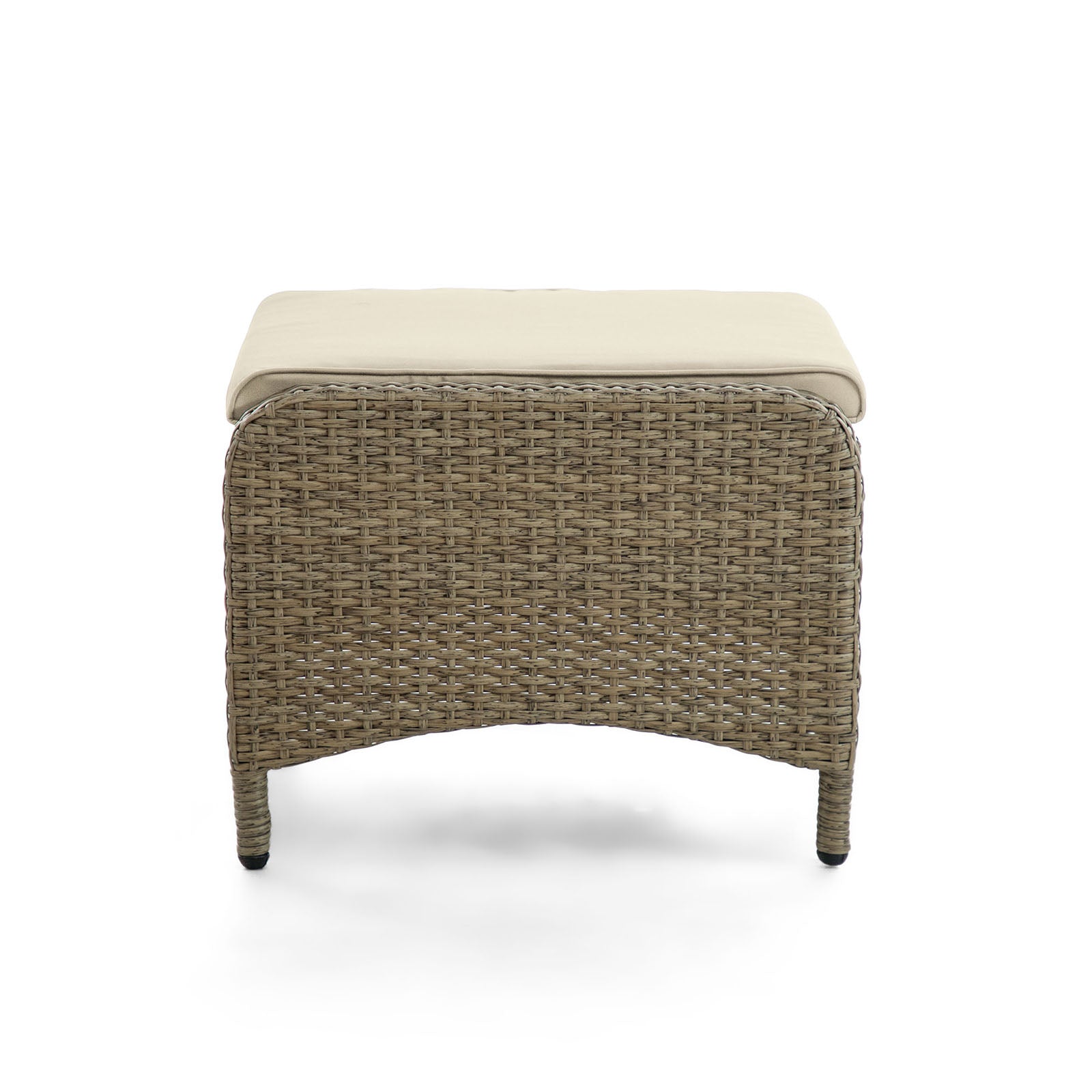 MACKAY - Ottoman (2/CTN), Beige/Natural Teak - GM-2003-2PK