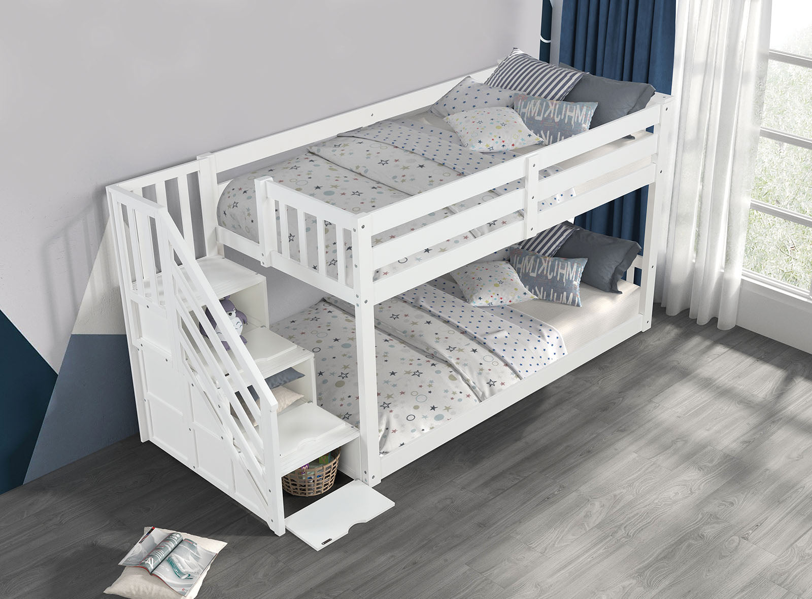 JOJO - Bunk Bed - FM-BK1100WH-BED