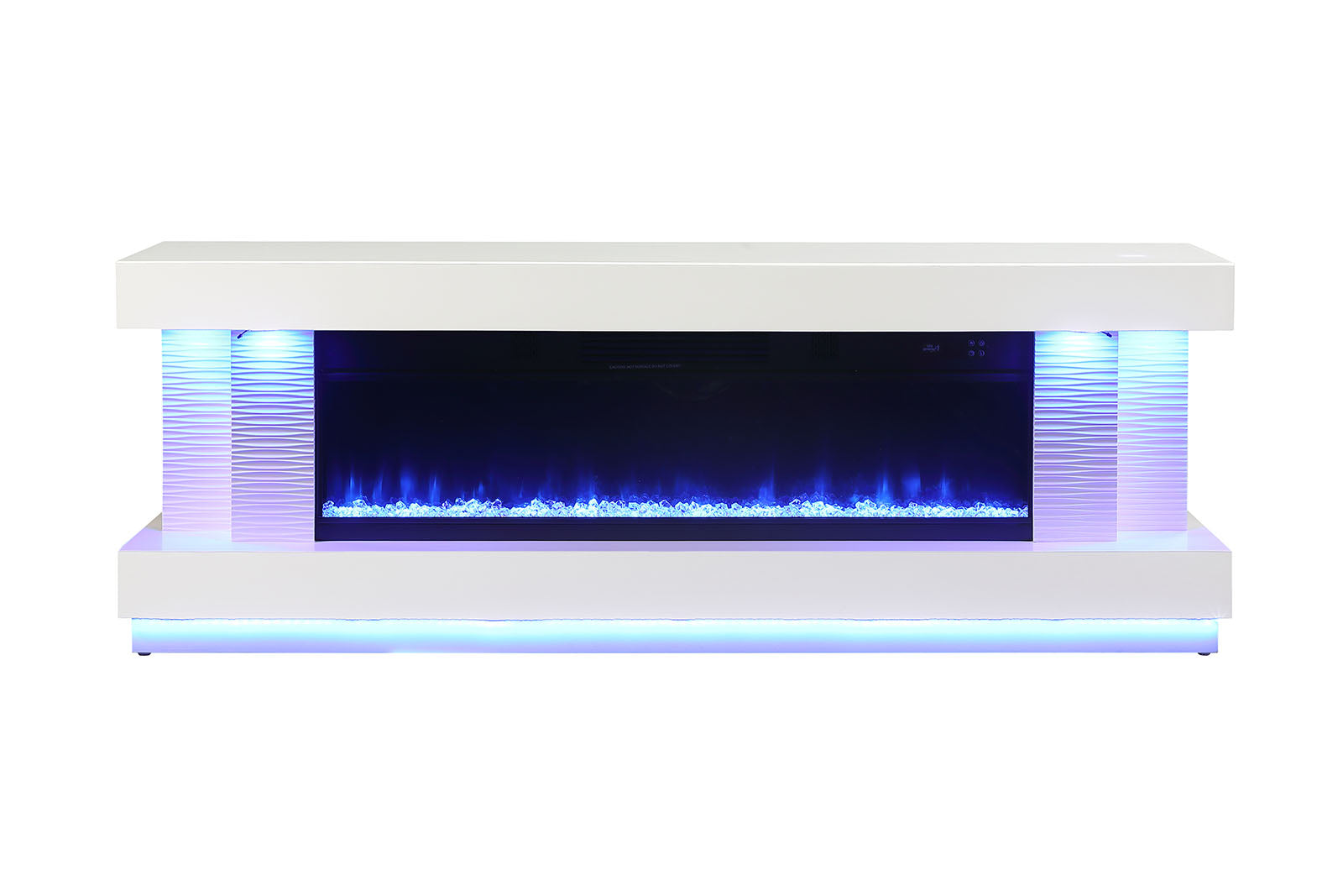 PESEUX - 71" TV Stand w/ Electric Fireplace - FM-AC8009WH-TV