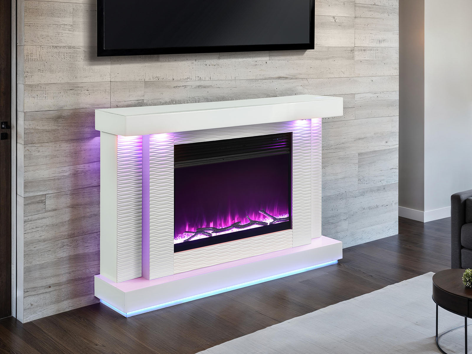 DORRIT - 55" Electric Fireplace - FM-AC8012WH-TV