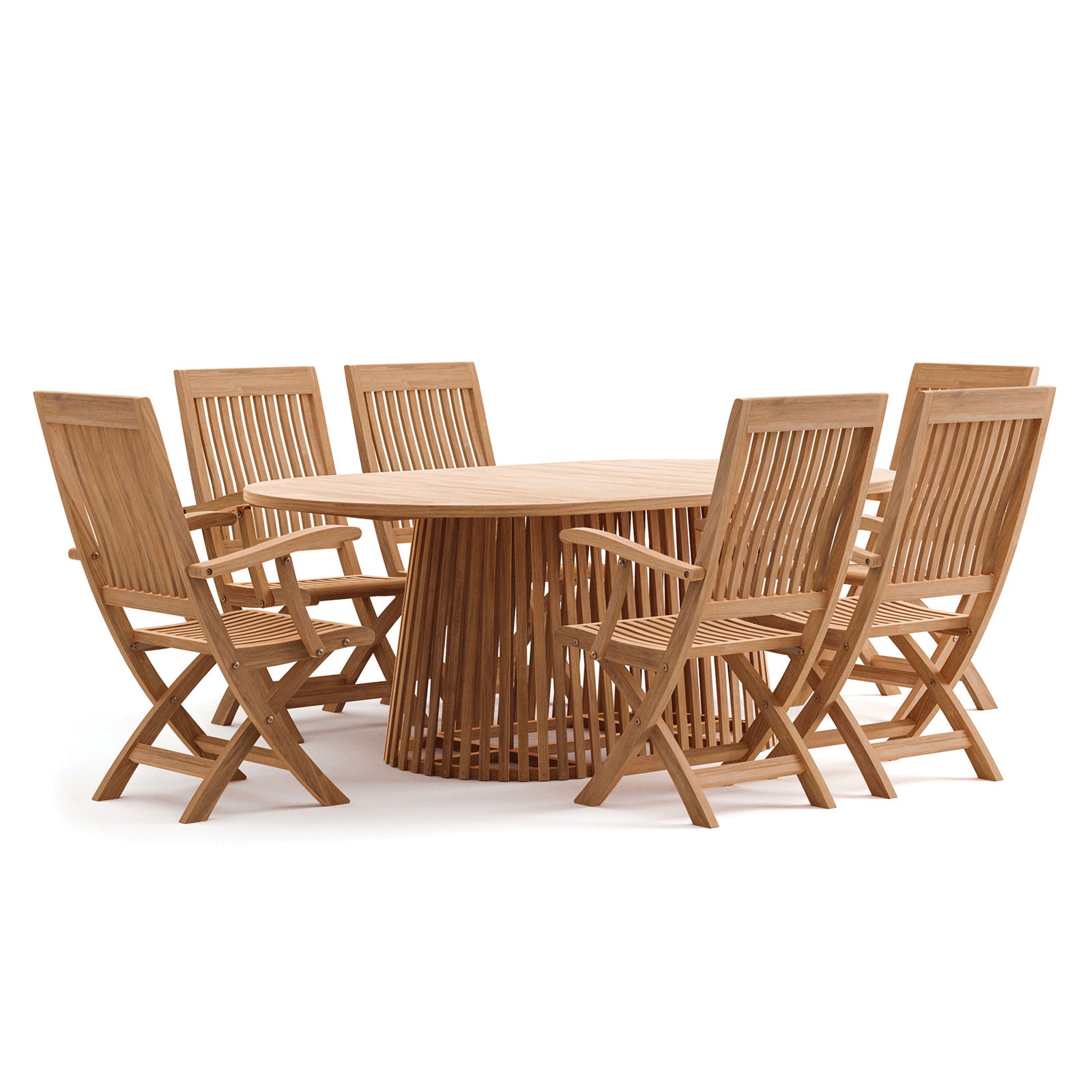 NUSA - 7 Pc. Dining Table Set - GM-2031-7PC-2037