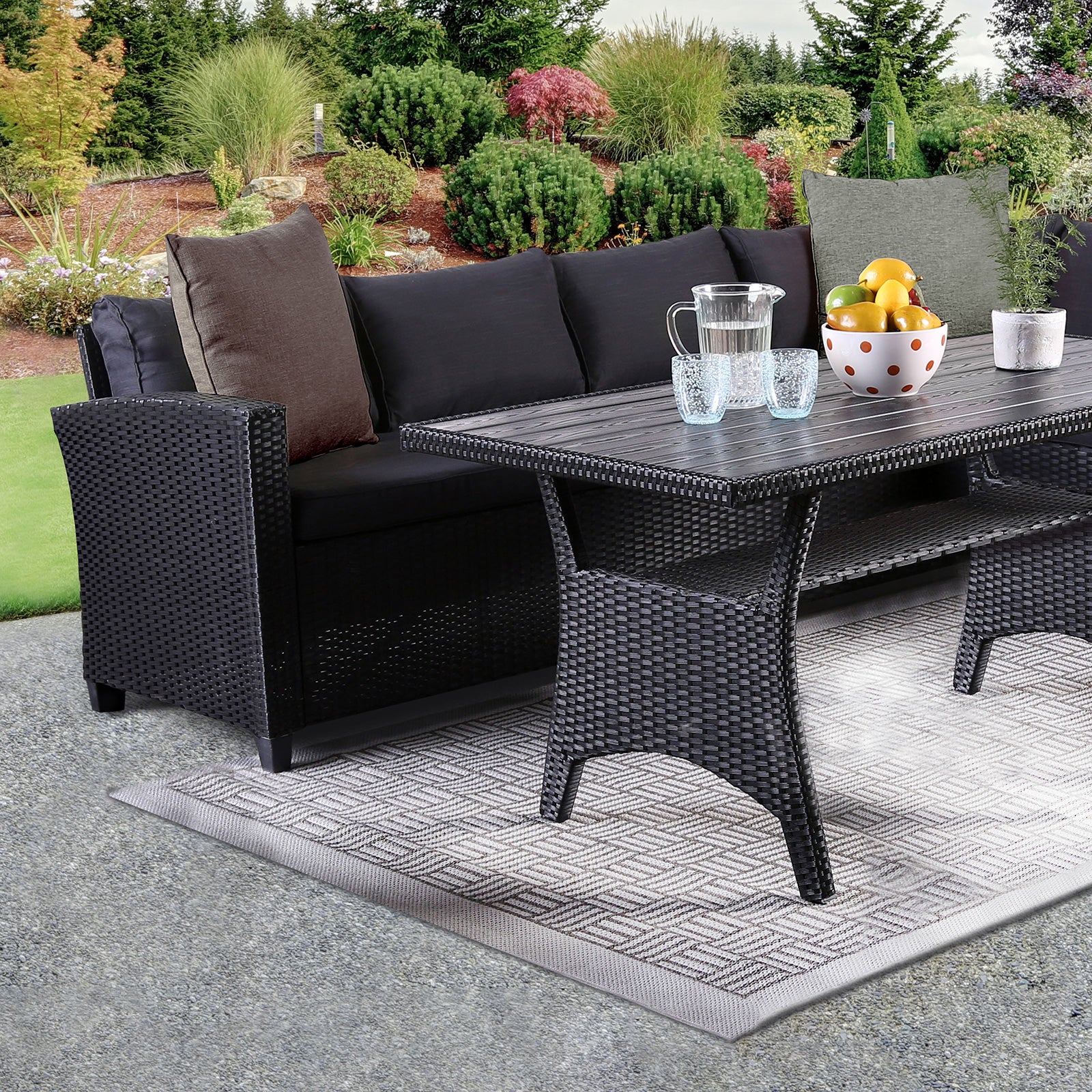 KIMARA - Dining Table, Black - FM80001BB-T