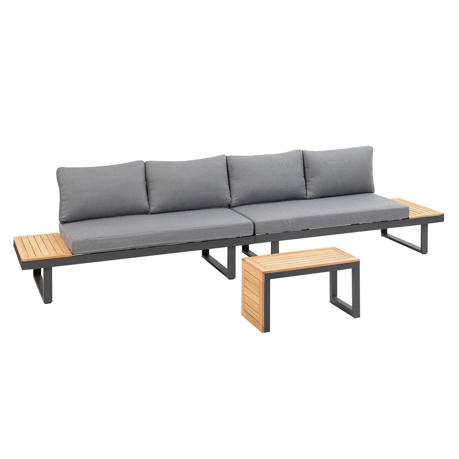 SAMARA - Modular Sectional, Gun Metal/Natural/Gray - GM-1008