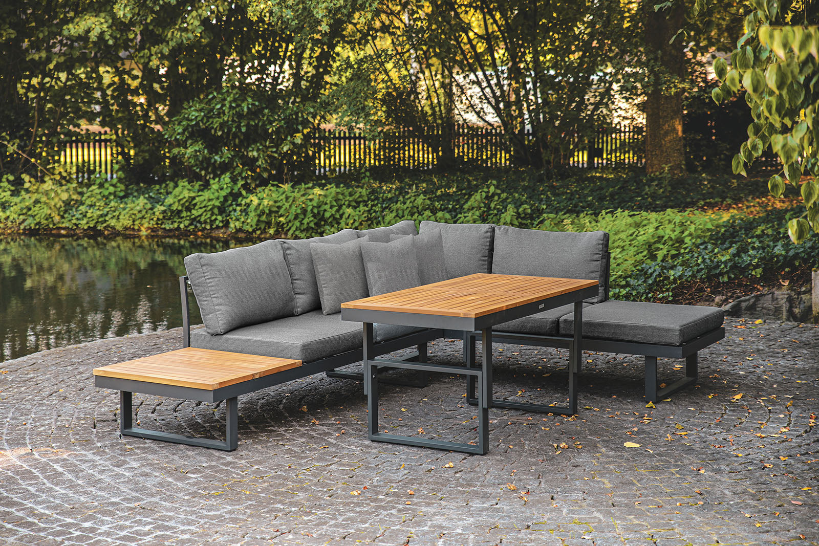 SAN JOSE - Modular Sectional, Gun Metal/Natural/Gray - GM-1007