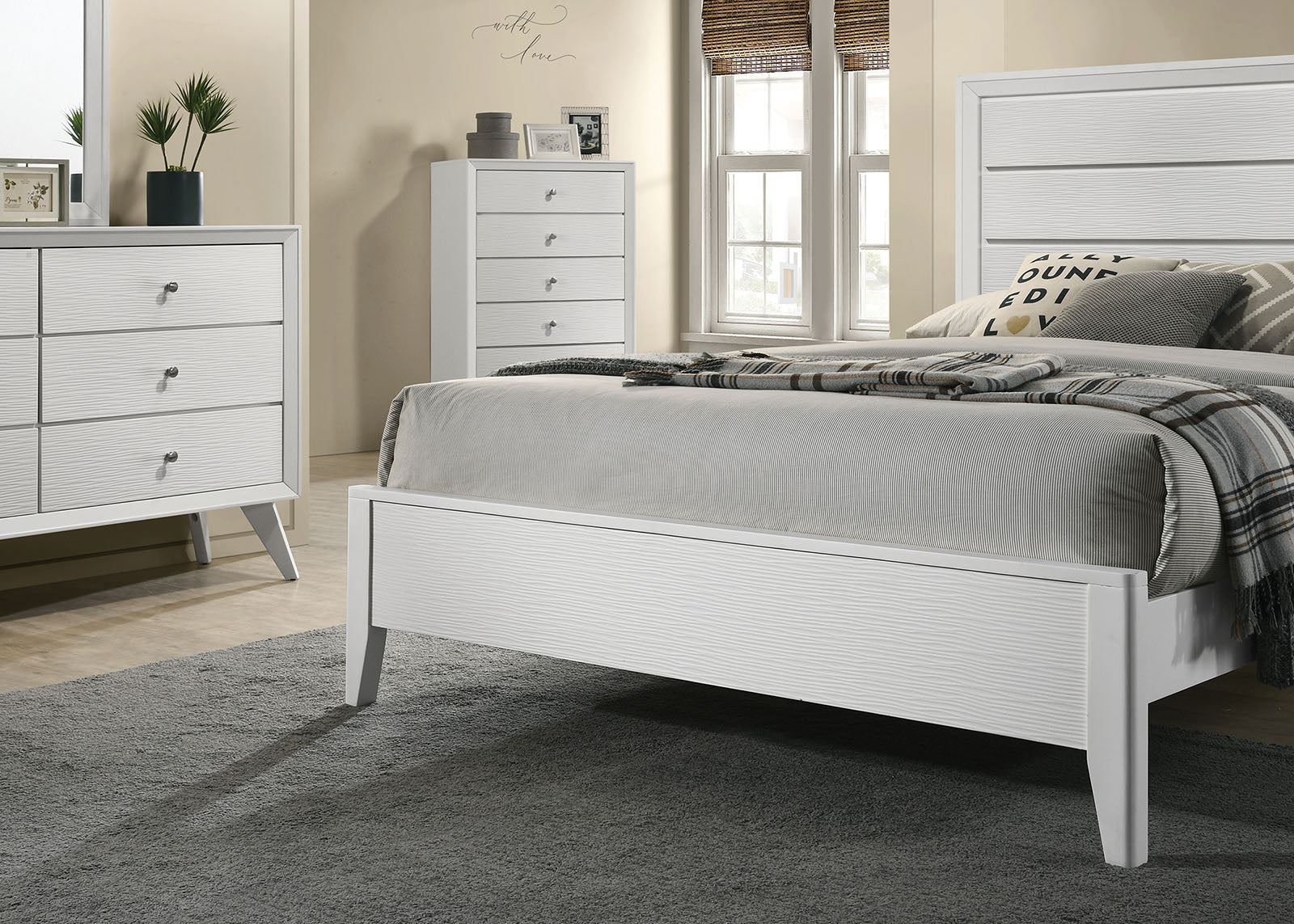 DORTMUND - Queen Bed - CM7465WH-Q-BED