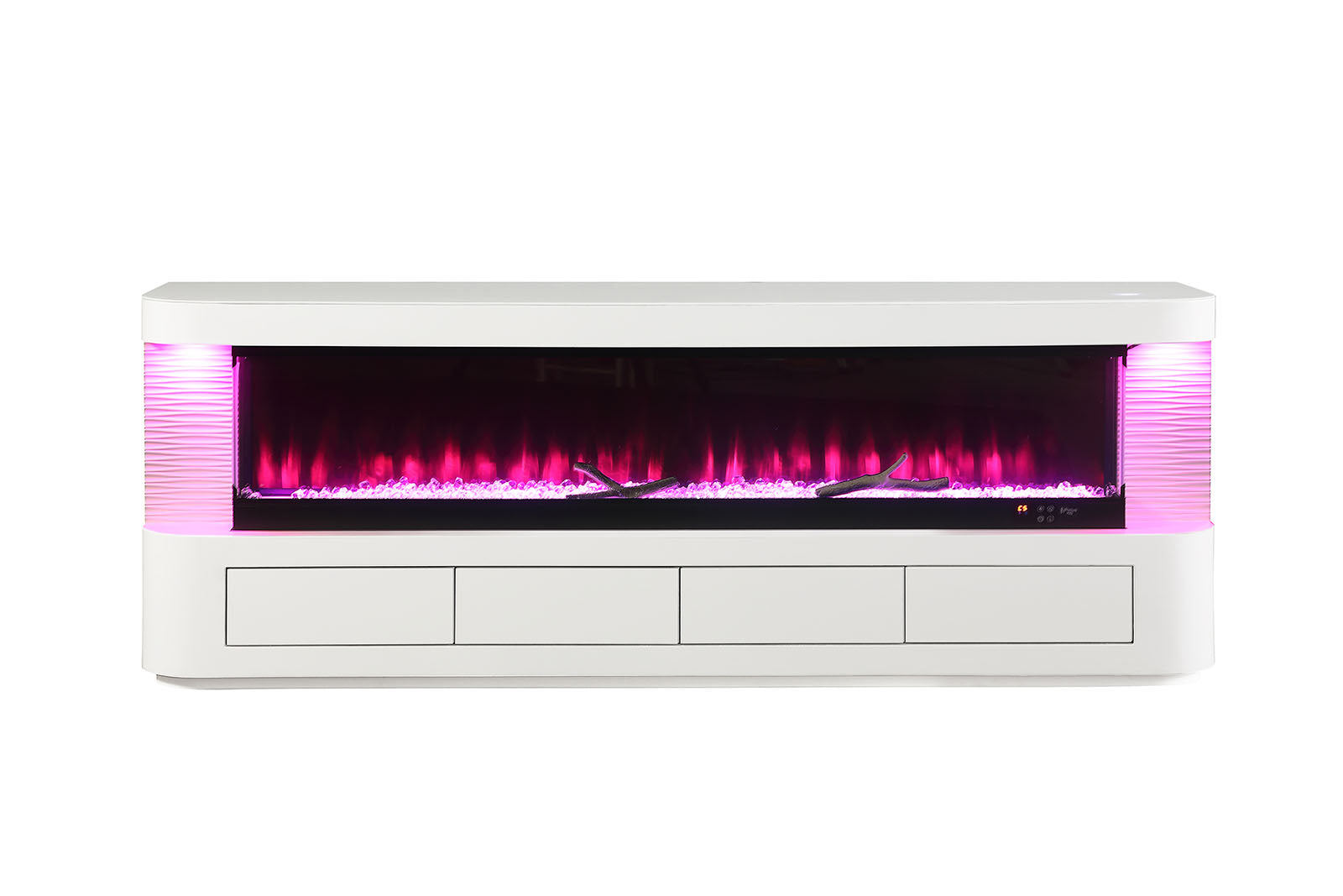 LUKEN - 71" TV Stand w/ Electric Fireplace - FM-AC8010WH-TV