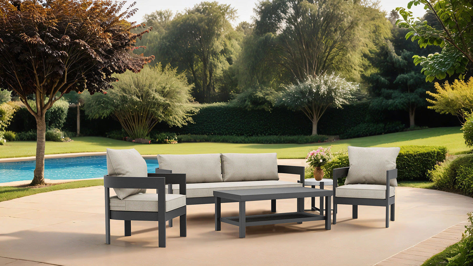 LOTUS - 5 Pc. Conversation Set - GM-1049BK-5PC
