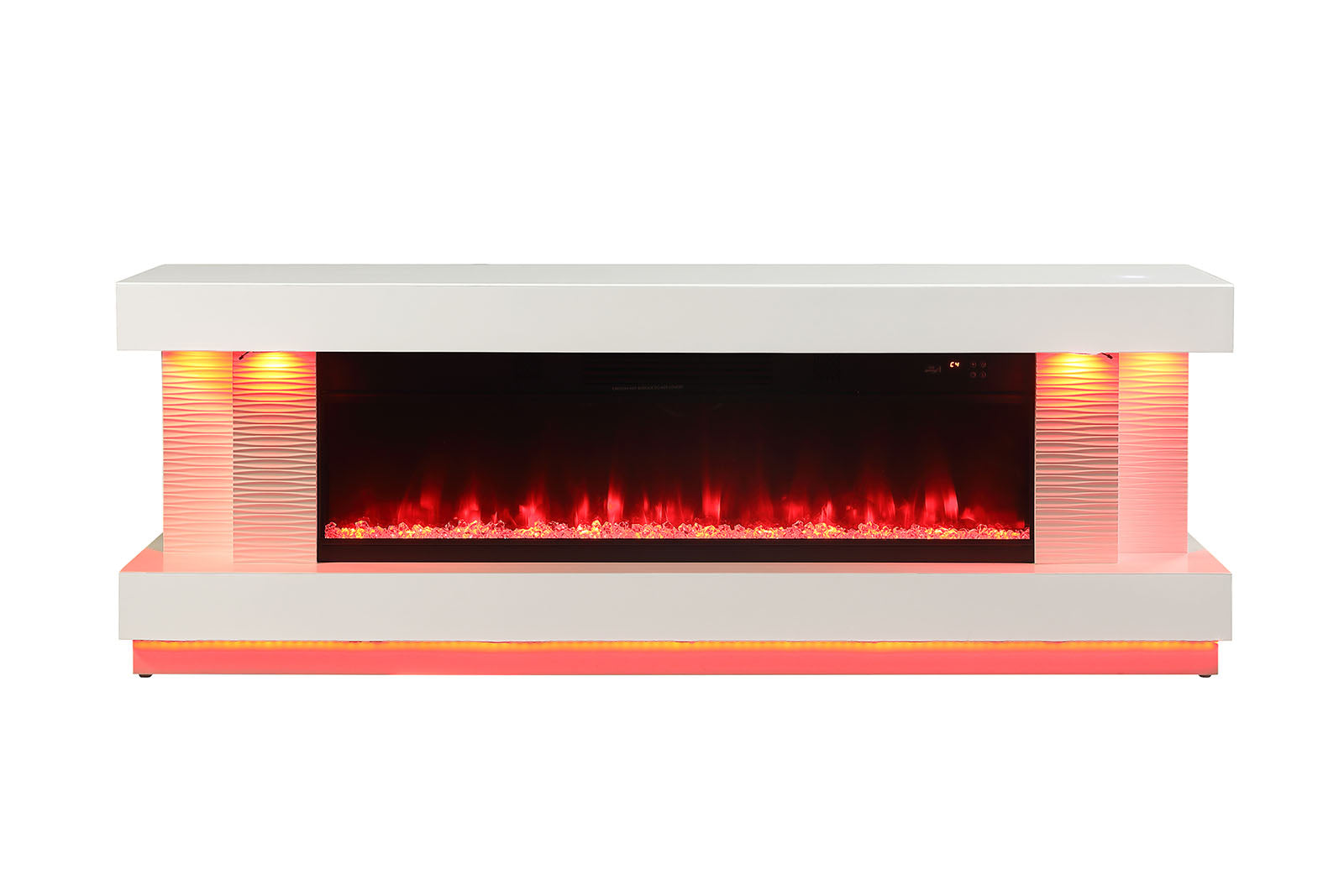 PESEUX - 71" TV Stand w/ Electric Fireplace - FM-AC8009WH-TV