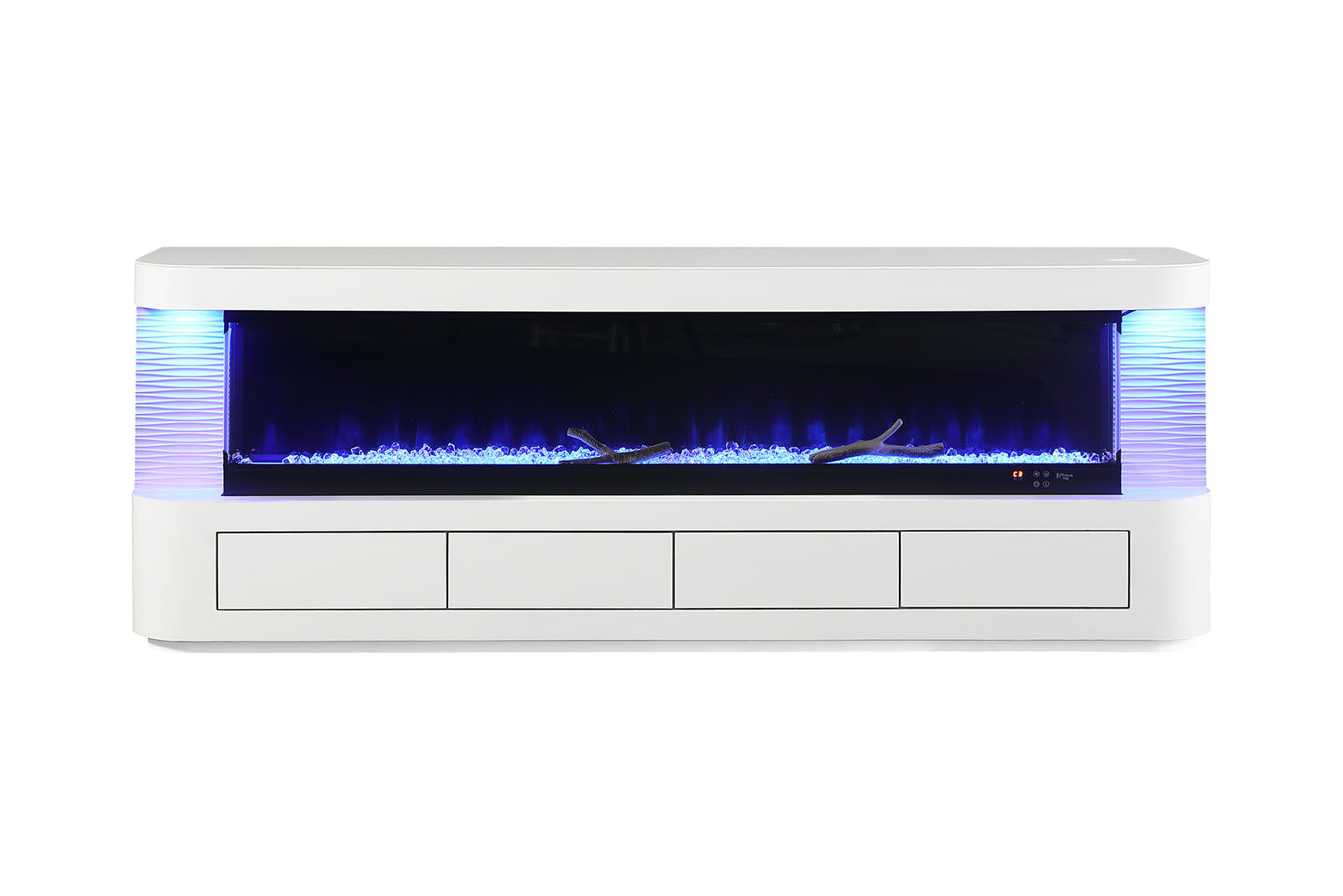 LUKEN - 71" TV Stand w/ Electric Fireplace - FM-AC8010WH-TV