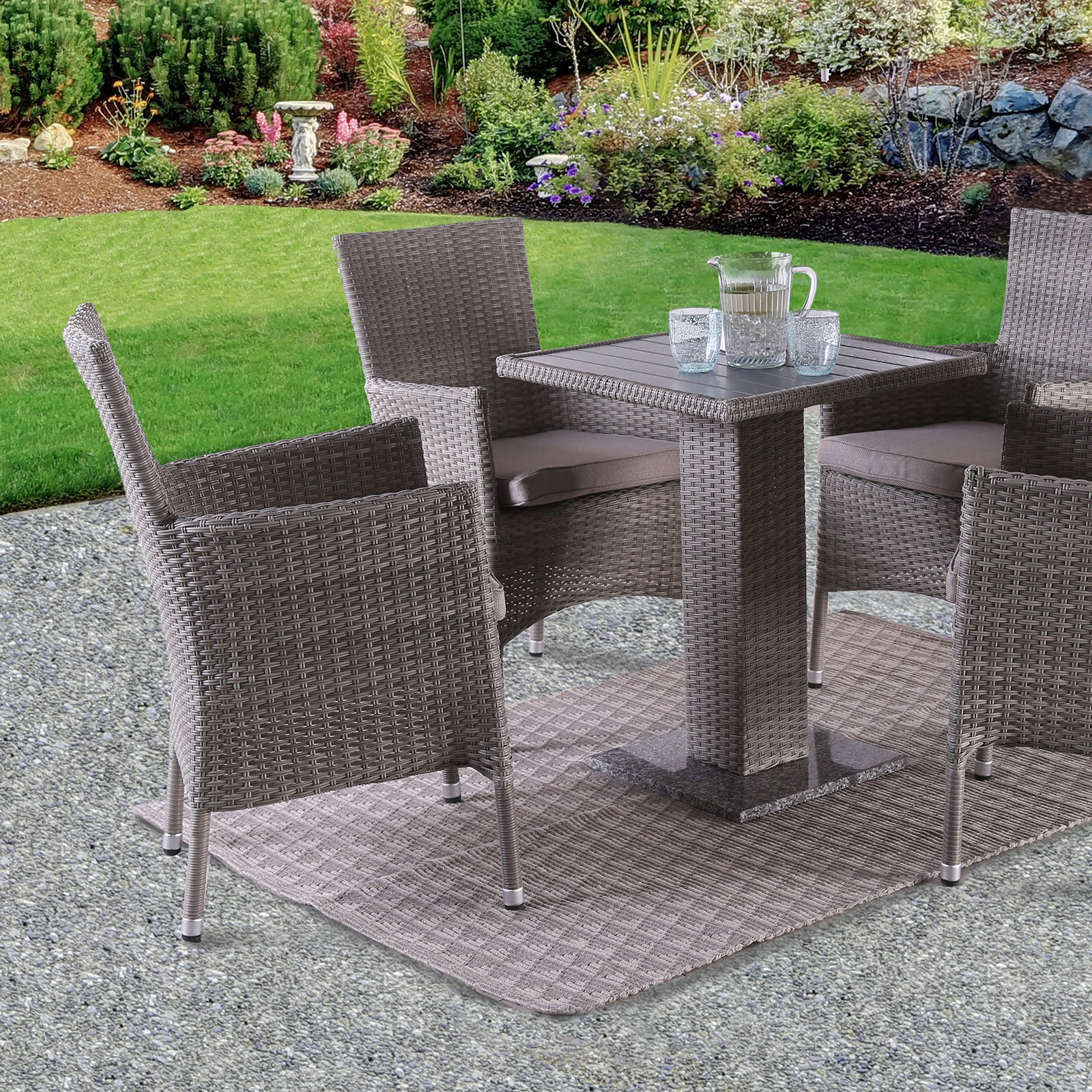 NIAMBI - Square Table, Gray - FM80004GY-T-TABLE