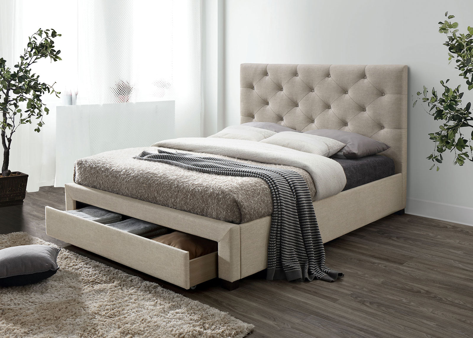 SYBELLA - E.King Bed - CM7218BG-EK-BED