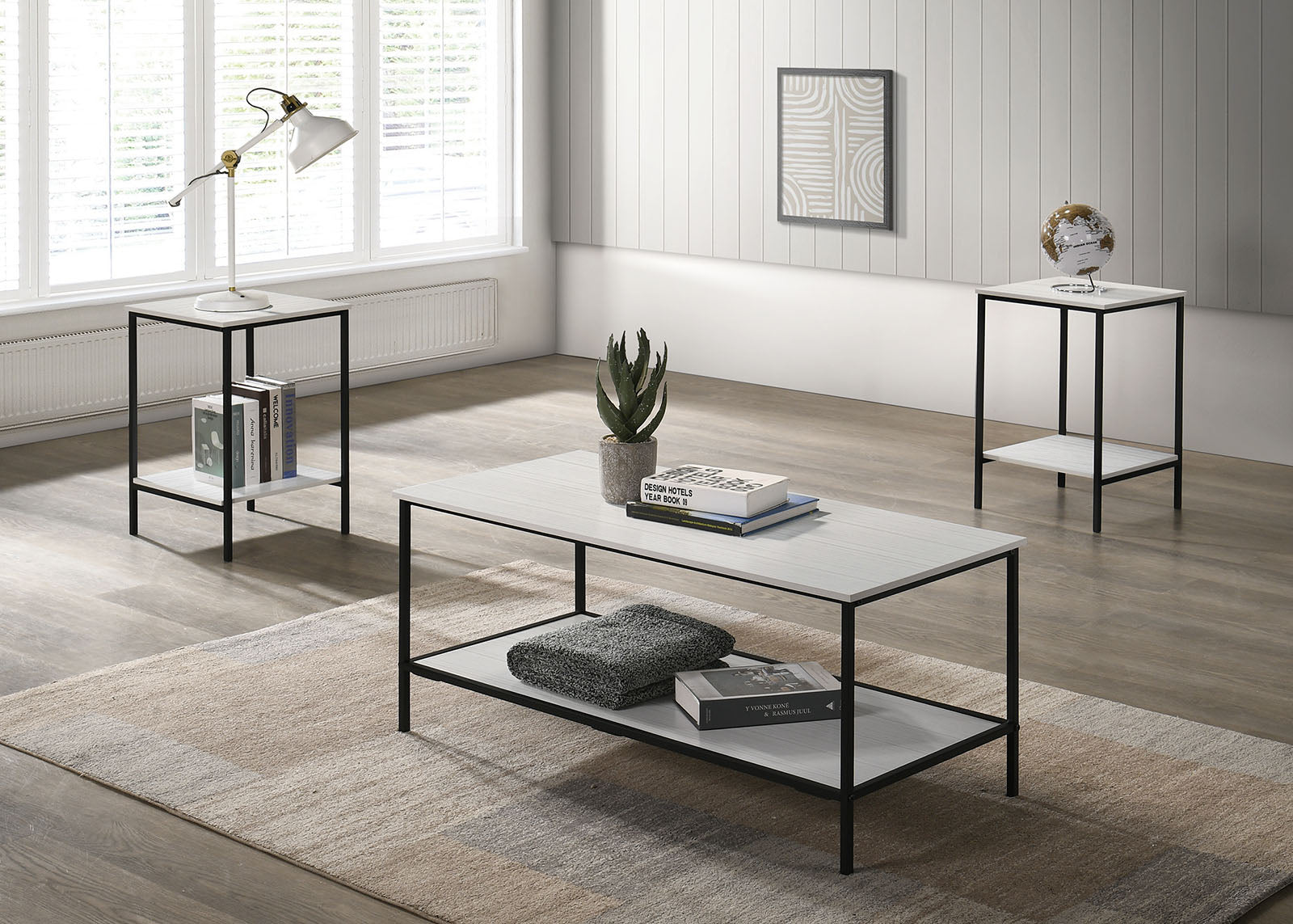 PALLAS - 3 Pc. Table Set - FM42903WH-3PK