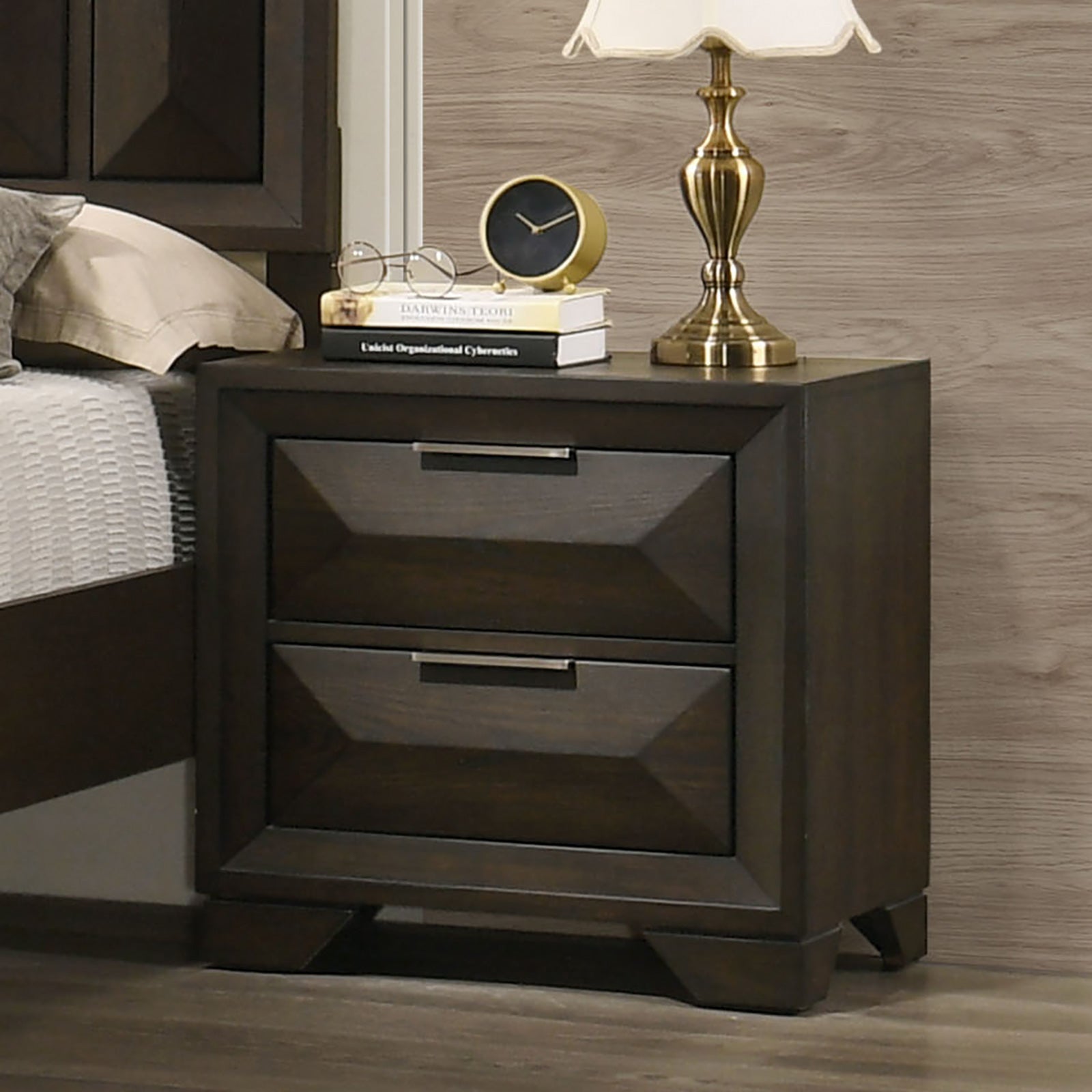 CAISTOR - Nightstand, Espresso - FM7233BR-N