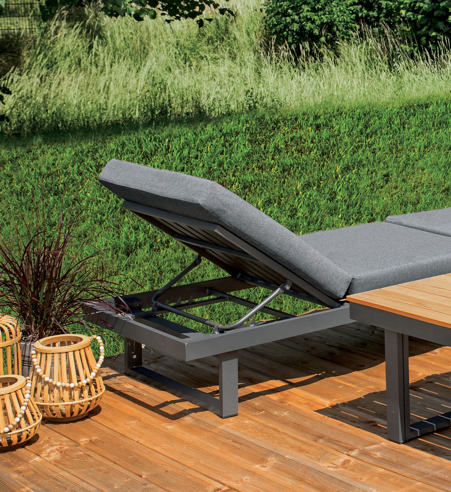 SAN JOSE - Modular Sectional, Gun Metal/Natural/Gray - GM-1007