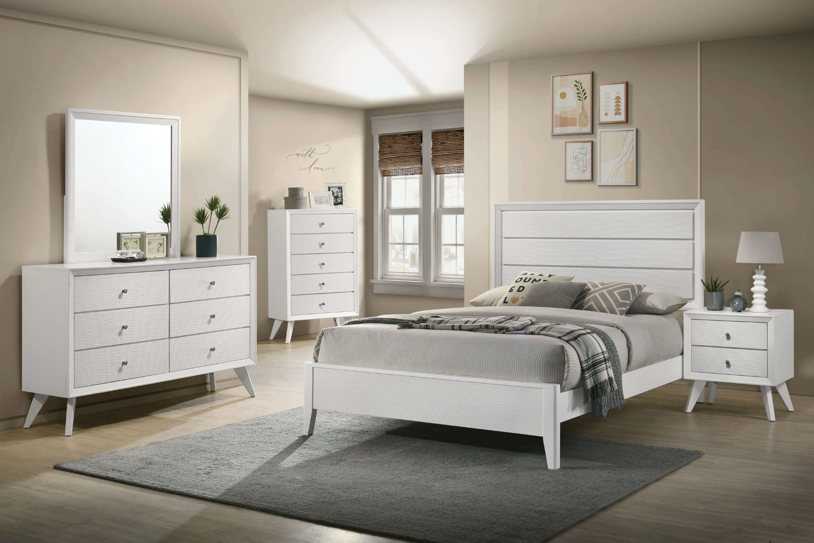 DORTMUND - Cal.King Bed - CM7465WH-CK-BED