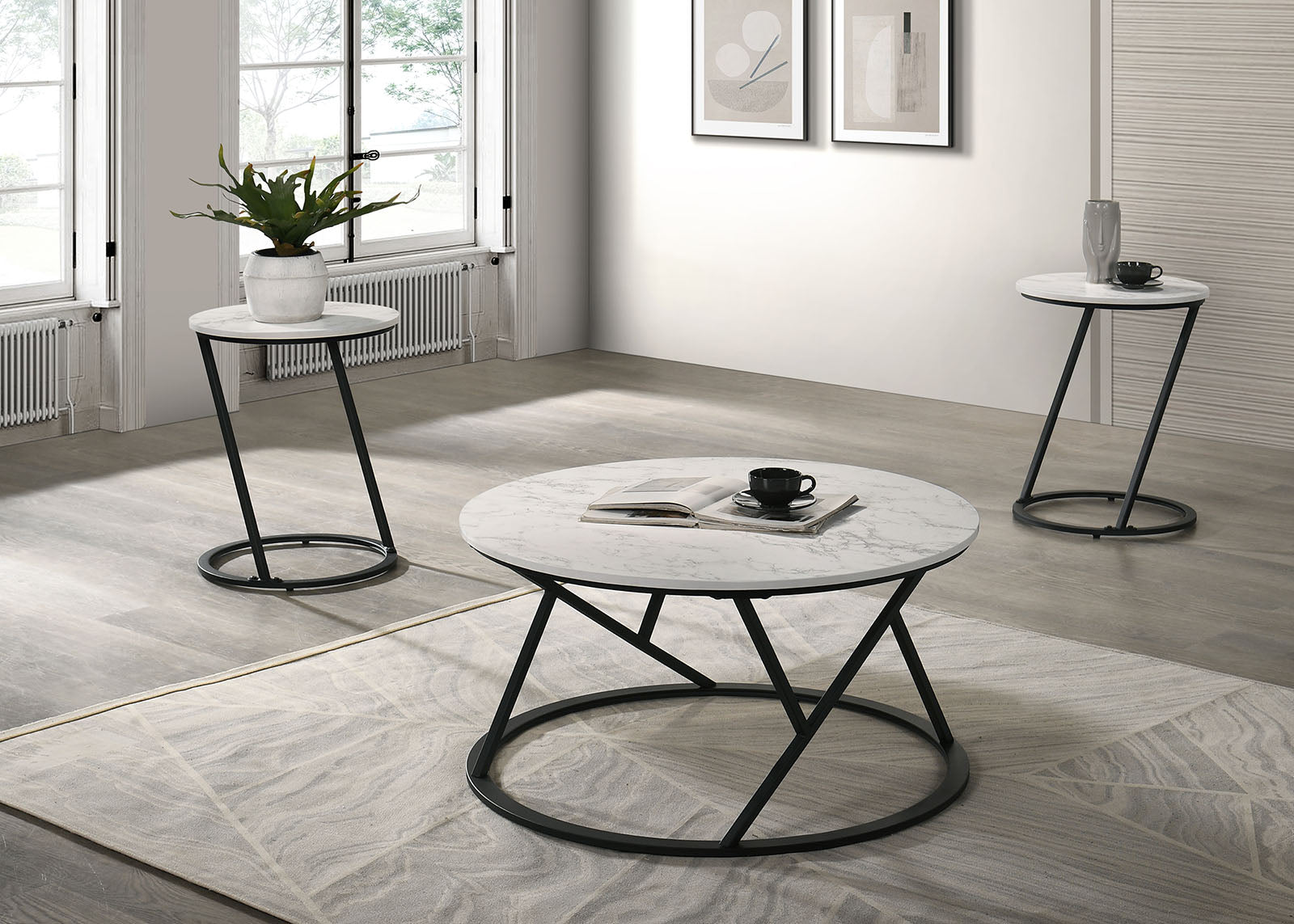 RONDE - 3 Pc. Table Set - FM42905WH-3PK