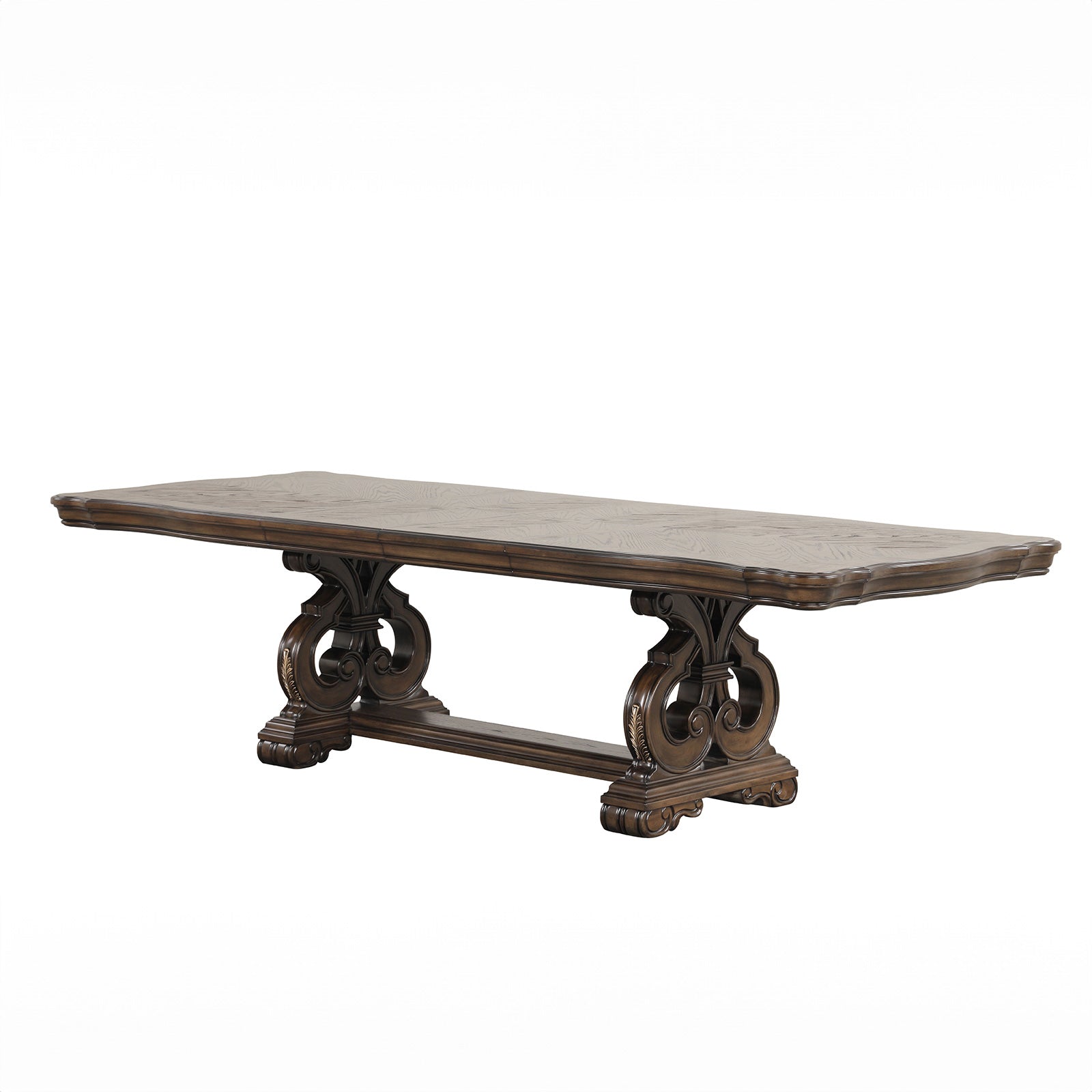LEOVANNI - 9 Pc. Dining Table Set (2AC+6SC) - FM31003DB-T-9PC