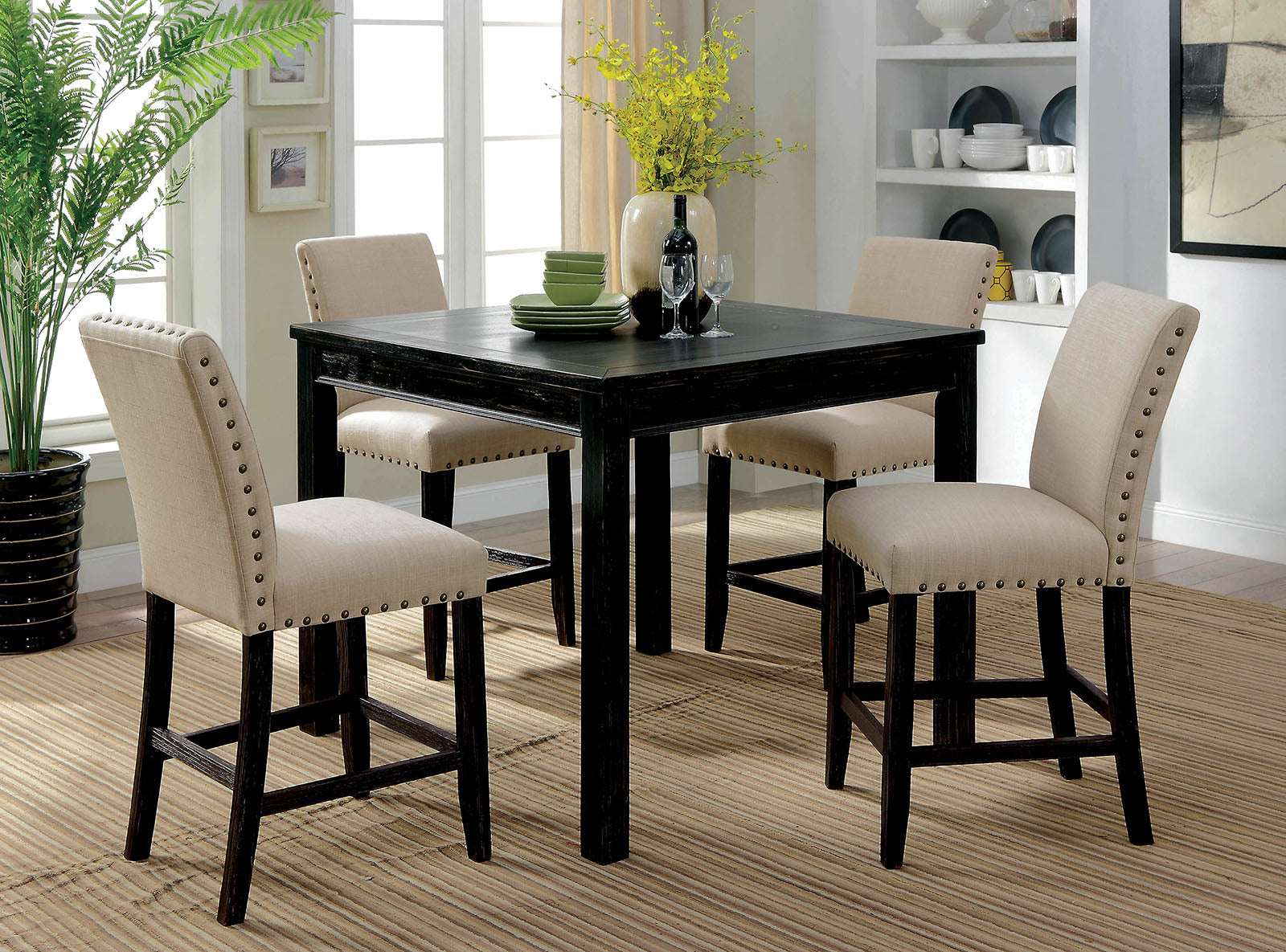 KRISTIE - 5 Pc. Counter Ht. Table Set - CM3314PT-5PK