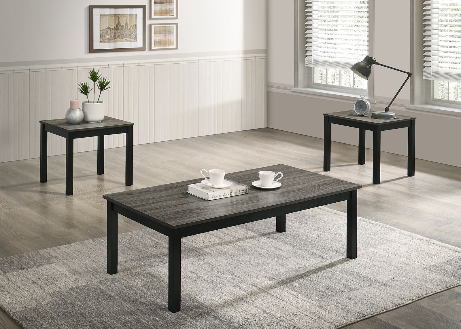 FINDLAY - 3 Pc. Table Set - FM42900GY-3PK