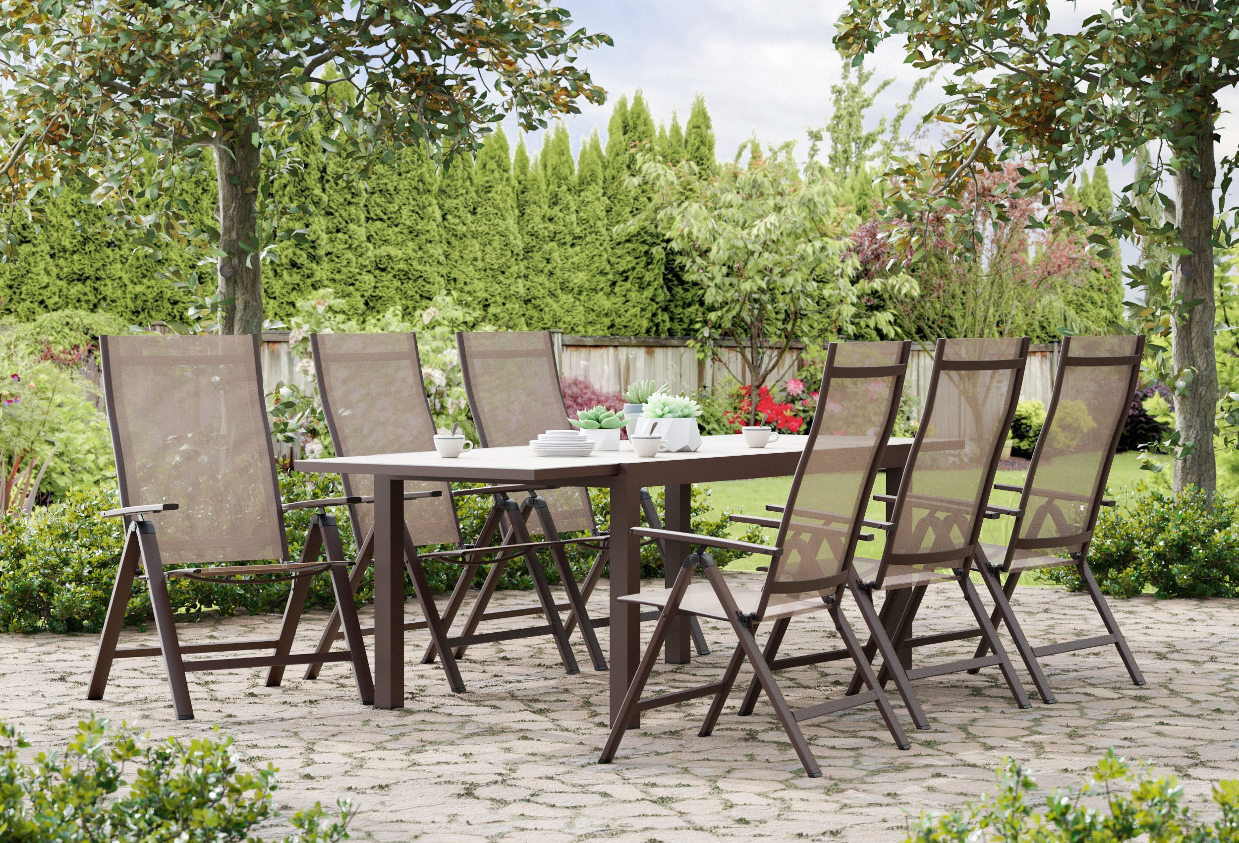 MONZA - 7 Pc. Dining Table Set - GM-2027-7PC
