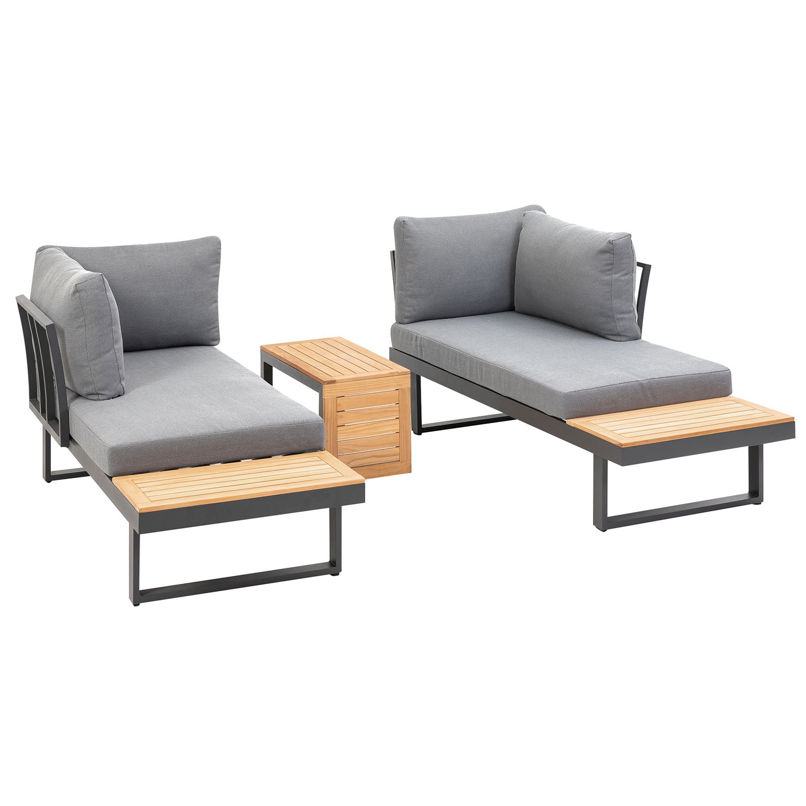 SAMARA - Modular Sectional, Gun Metal/Natural/Gray - GM-1008