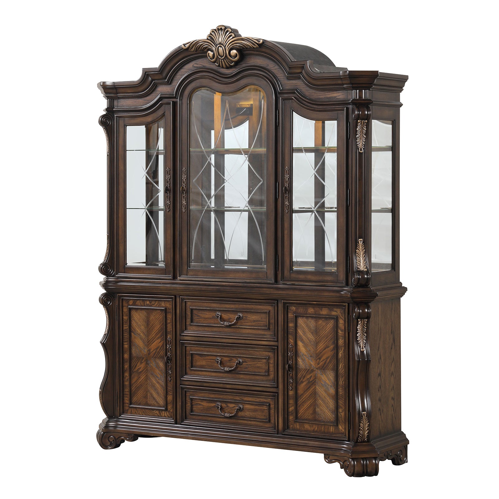 LEOVANNI - Hutch And Buffet - FM31003DB-HB-SET