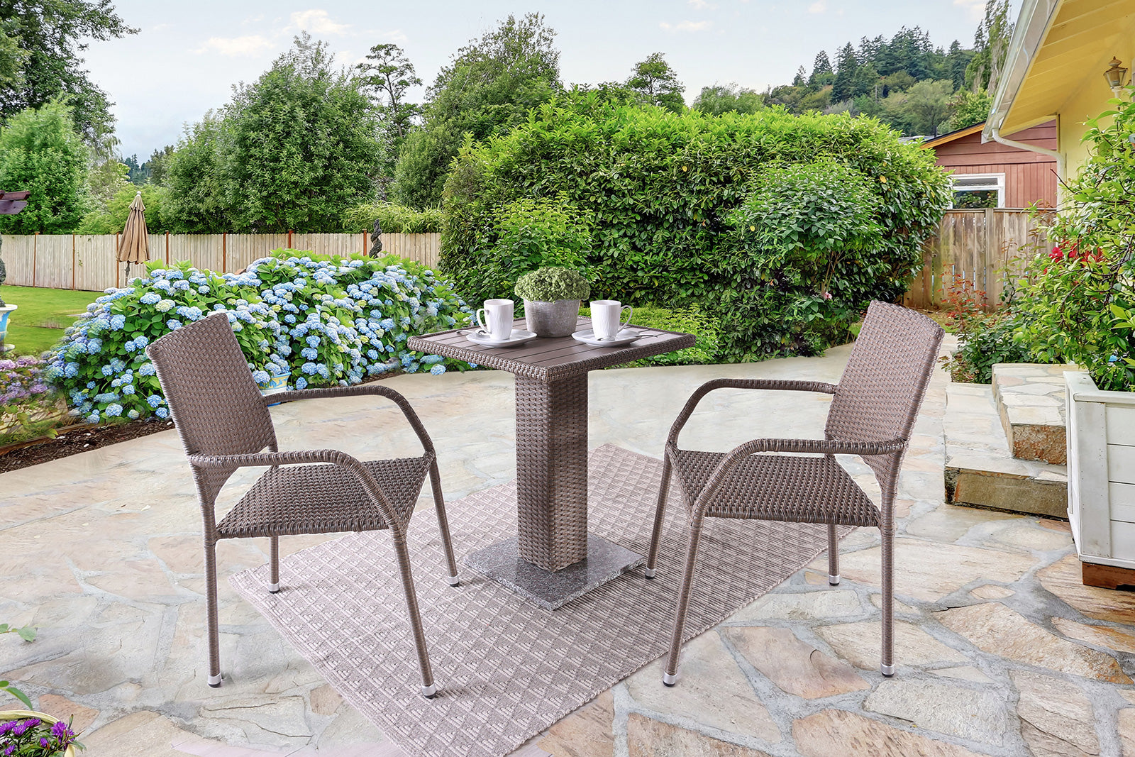 NIAMBI - 3 Pc. Patio Bistro Set, Natural - FM80004NT-3PC-05NT