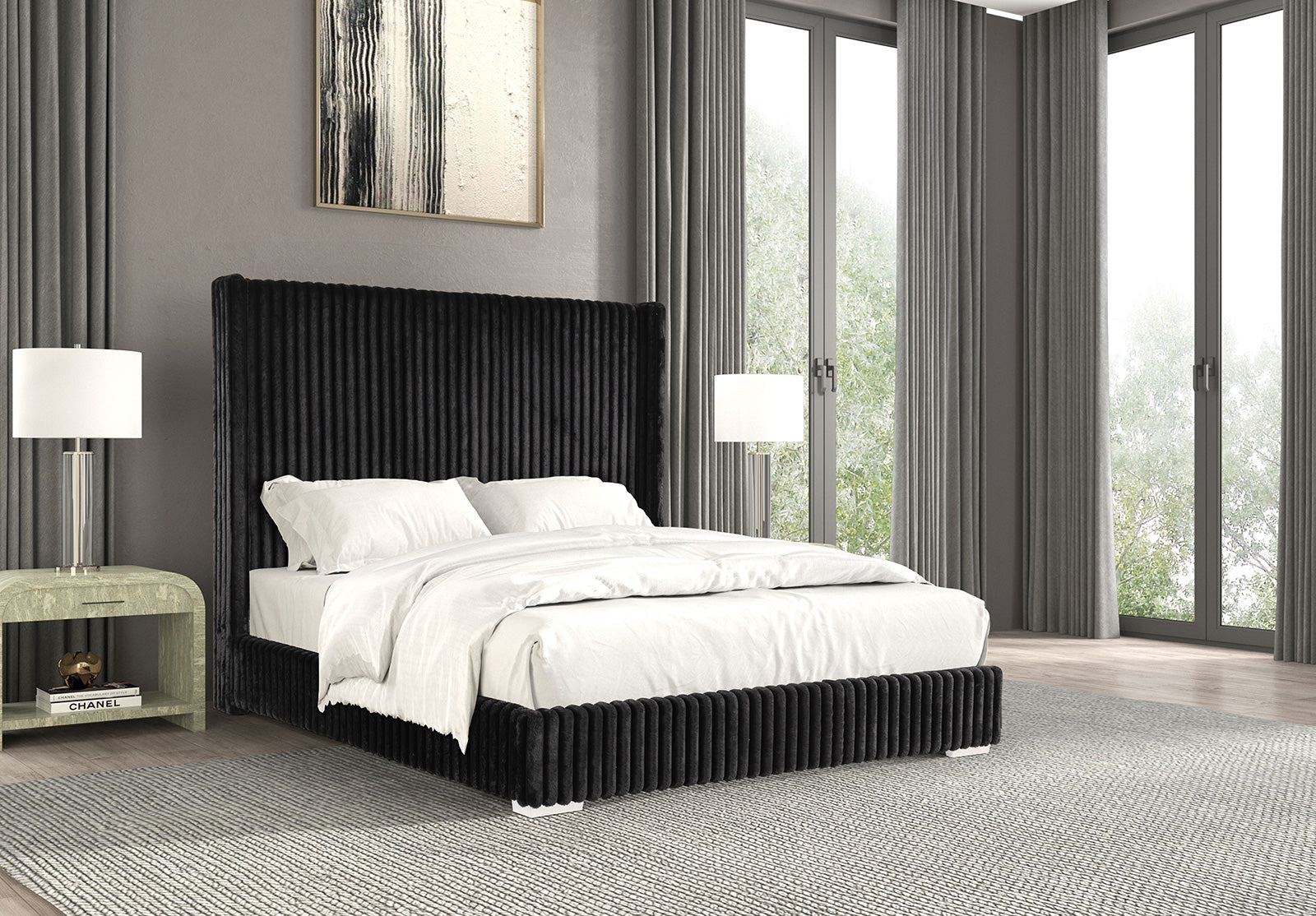 CADWELL - Queen Bed, Black - FM7120BK-Q